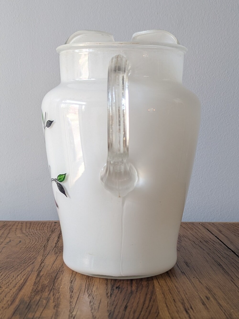 Vintage 1950s Bartlett Collins Birds Frosted Glass Pitcher - Feathered Friends - Picture 3 of 17